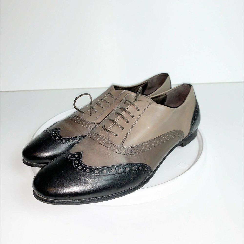AGL Tri-Color Patent Wingtip Oxfords flats